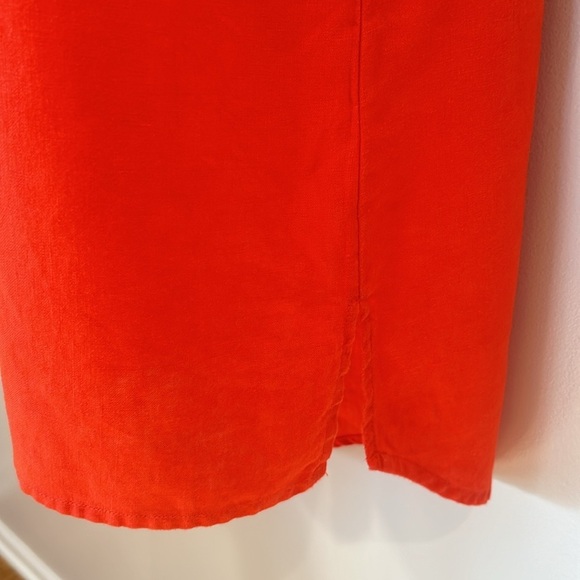 Sigrid Olsen 100% Linen Halter Sleeveless Summer Dress Size Small Orange - Picture 5 of 13